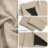 Suéter de punto para hombre Amazon transfronterizo con patrón jacquard texturizado, sudadera casual de manga larga con cuello Henley de media cremallera Otoño/Invierno
