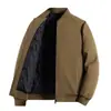 Jaqueta de algodão com gola padre para homens, casaco de algodão casual moderno e folgado para o inverno, roupas de algodão masculinas plus size