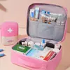 Bolsa Médica Portátil Bolsa para Guardar Medicamentos Bolsa Pequeña de Medicina para Salidas Almacenamiento de Viaje Bolsa de Primeros Auxilios Color Macarrón