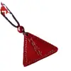 Colgante Triángulo de Cinabrio Collar de Transferencia para Hombres y Mujeres Colgante Portátil Amitabha Arena Dorada Púrpura Colgante para Bebé Cadena de Teléfono Móvil
