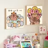 [Personalizado] Pintura Decorativa para Sala de Estar Estabilizadora del Ánimo de Capibara, Decoración de Dibujos Animados Linda y Adorable para la Cómoda del Dormitorio