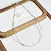 Super collar de perla de agua dulce con forma de pétalo y circonita, estilo hada, collar de cuentas de cristal con diseño nicho japonés y coreano, cadena versátil para la clavícula
