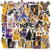 50 pegatinas de grafiti de la estrella de baloncesto Kobe para laptop, guitarra, patineta, vaso de agua, diario, pegatinas impermeables