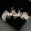 Tiara de Noiva para Casamento Europeu e Americano Nova Pérola Flor Bola Pulseira Joias de Cristal Acessórios de Casamento Coroa Infantil