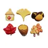 Comida e Brinquedos de Desenho Animado, Grãos da Colheita, Castanheiras, Folhas de Bordo, Acessórios de Resina DIY, Presilhas de Cabelo, Decorações para Capa de Celular, Adesivos