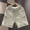 Shorts de Trabalho da Nova Marca Tendência de Verão para Homens, Estiloso de Caimento Solto com Múltiplos Bolsos, Shorts Casuais de Cinco Pontos para Homens