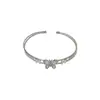 Pulseira de Borboleta de Metal com Diamantes Design de Moda Personalizado Transfronteiriço da Amazon Leve Luxo Versátil High-End Pulseira Aberta