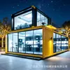 Escritório Contêiner com Janela de Vidro do Chão ao Teto com Terraço Área de Lazer Edifício de Escritórios Modular para Canteiros de Obras e Parques Industriais