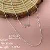 Diseño de Nicho Collar de Lingote Chapado en Plata 925 de 1.2 mm en Color Dorado, Disponible en Stock, Tendencia Caliente Estilo Coreano 18-24 pulgadas