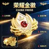 Insignia metálica personalizada con diamantes, broche de corona alada con imitación de diamante, medalla de honor corporativa personalizada con insignia de cierre de mariposa