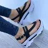 Nuevas sandalias de comercio exterior transfronterizo europeas y americanas para mujer, chanclas casuales de otoño y verano para caminar a diario con suelas gruesas y aumento de altura, talla 43 zapatos grandes para mujer