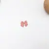 Flor de flocado acrílico oso violento lazo corazón de melocotón plano DIY funda de teléfono móvil cuerda para la cabeza parche accesorios