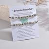 Moda europea y americana estilo vacacional acrílico luminoso cara sonriente impermeable hilo encerado tejido pulsera tobillera para 2 tarjetas