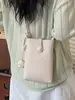 Bolsa de Celular Simples com Padrão de Lichia, Série de Cores Macaron Casual Estilo Coreano para Mulheres, Versátil e Estilosa para o Dia a Dia, Bolsa de Ombro tipo Saco