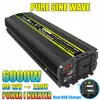 Inversor de onda pura positiva 1000W 12V a 220V Convertidor solar para coche Doble USB/LED Pantalla Inteligente