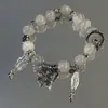 Pulseira Popular Atacado Borboleta Escura Mais Vendida, Pulseira Simples Estilo Antigo Dança da Borboleta Colorida, Pulseira Super Doce Floresta