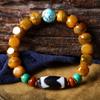 Pulsera de Cuentas de Hueso de Yak de Xizang Wen Juega Pulsera de Etiqueta de Hueso Zakilam Joyería de Estilo Étnico Venta al por Mayor Femenino Masculino