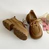 Sapatos Casuais Versáteis Retrô de Plataforma com Salto Grosso Burkham Femininos 2025 Novo Outono Primavera Sapatos Lefu Britânicos