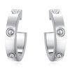 Venta al por mayor de fábrica moda ins europea y americana personalidad 4MM pendientes de diamante en forma de U pendientes de personalidad de acero de titanio joyería de acero inoxidable