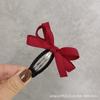 Tarjeta para el cabello dulce y linda para niños estilo coreano, color burdeos negro a juego, lazo pequeño, clip BB, clip lateral, flequillo, clip para cabello suelto