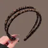 Pinza y diadema para el cabello retro con estampado de leopardo estilo francés para mujer, nuevo modelo 2026, accesorio simple para el cabello de borde estrecho, diadema para lavarse la cara