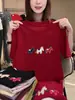 Camiseta Blanca de Puro Algodón Cepillado de Manga Corta para Mujer, Nuevo Estilo Verano 2026, Estampada, de Moda, Versátil, Top que Reduce la Edad, Tendencia