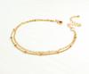 Pulsera de Cuentas Multicapa Color Oro Rosa Europea y Americana 2025, Ajustable, Diseño de Nicho, Joyería Sencilla para el Día a Día