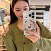 Adecuado para funda de teléfono Apple 17 Pro Max, protección de borde completo, lujo ligero, nuevo modelo de iPhone 16, bufanda de hoja de arce, gatito