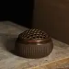 Quemador de incienso de cobre antiguo adornos fumigador de bambú de cobre decoración de escritorio para el hogar y la oficina regalos creativos artesanías al por mayor