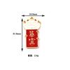 Llavero con colgante de gota de aceite de aleación de gato de la suerte, estilo chino, con placa de bendición, cuerda roja, accesorios