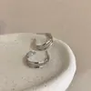 Pendientes de Metal Estilo Tres Círculos Elegantes con Pedrería, Aguja de Plata 925 de Dongdaemun Corea, Pendientes de Aro Versátiles de Moda