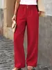 2026 Verano Nuevo Moda Cruzada Europea y Americana Comercio Exterior Casual Rectos Tejidos Pantalones Largos de Mujer Pantalones Casuales Verano