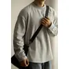 Sudadera Gruesa Estilo Japonés de Polar Pesado con Forro, Manga Raglán Larga para Hombre, Nueva Casual Otoño 2026 Camiseta Base de Manga Larga