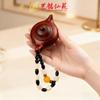 Tetera con Mango de Palo de Rosa Tetera con Talla de Madera Colgante para Coche Arte Artesanías Ming Xianyuan