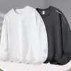 Moletom masculino de outono e inverno, solto e grosso, sem zíper, gola redonda, camiseta de manga comprida, tamanho grande, moderno e versátil