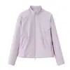 Nuevo abrigo de lana ajustado con cuello alto para otoño e invierno para mujer, moderno y versátil, top básico liso ajustado de manga larga