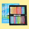 Baleia Anmei Pastéis de Óleo de Cor Intensa Lápis de Cor Macios 24 Cores Canetas de Desenho Infantil Bastões Coloridos para Iniciantes Lápis de Cor à Base de Óleo para Desenho 3D