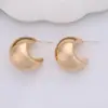 Pendientes de aguja de plata S925 con gota de pegamento CCB estilo europeo y americano, círculo geométrico en forma de C, joyería para orejas elegante, simple y personalizada de celebridad de internet