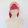 Peluca de Venta Caliente Transfronteriza Cosplay Peluca de Anime Raya Libre Rojo Rosa Universal Larga Rizada Ola Grande Fibra Química Cubrecabezas