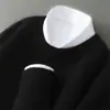 Nova coleção de suéteres de outono e inverno: Malha 100% lã, perfeita como camada interna casual para homens, com gola alta e design mais grosso e quente.