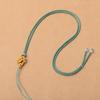Collar de jade tejido a mano, cordón colgante, cuerda, nudo de piña, cordón, collar con nudo de mandala, cuerda de jade dorado