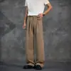 K41 Calças Casuais Masculinas de Verão Finas de Perna Reta Estilo Old Money Calças Masculinas
