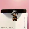 Plug de Pó para Celular Cruzado 2D Plano de Acrílico Ornamento Tipo Pingente de Gato Fofo Interface Oval Tipo-C Desenho Animado