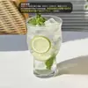 Conjunto de Jarra de Vidro Embossado Retrô para Água Fria, Uma Jarra e Uma Xícara, Jarra para Cold Brew Tea de Grande Capacidade para Uso Doméstico