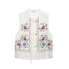 Popular Ropa de Mujer Transfronteriza de Aliexpress Exportación Venta al por Mayor Nuevo Zr Punto Holgado y Lindo Tops Bordados con Flores