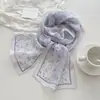 Novo Estilo Lenço Longo de Seda para Mulheres, Lenço de Chiffon 100% Seda de Amora, Versátil e de Alta Qualidade, Lenço de Primavera e Verão, Lenço de Pescoço, Echarpe