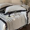 Colcha de Verano Tejida Floral de Algodón 100% Estilo Francés Clase A, Suave y Gentil con la Piel, Adecuada para Dormir Desnudo, Colcha Perezosa, Lavable a Máquina, Colcha de Primavera y Otoño