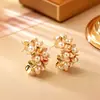 Brincos Clássicos Coloridos de Esmalte com Pérola em Formato de C, de Alto Padrão, Modernos, Delicados, Versáteis, Acessórios Frescos e Doces