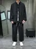 Nuevo Botón de Rana Retro Chino Pana Traje Casual Otoño/Invierno Estilo Chino Traje Tang Conjunto Casual de Dos Piezas para Hombre