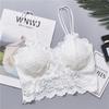 Novo plus size beleza de volta tubo top alça de renda girassol sexy envolto sutiã de peito sem anel de aço das mulheres plus size underwear